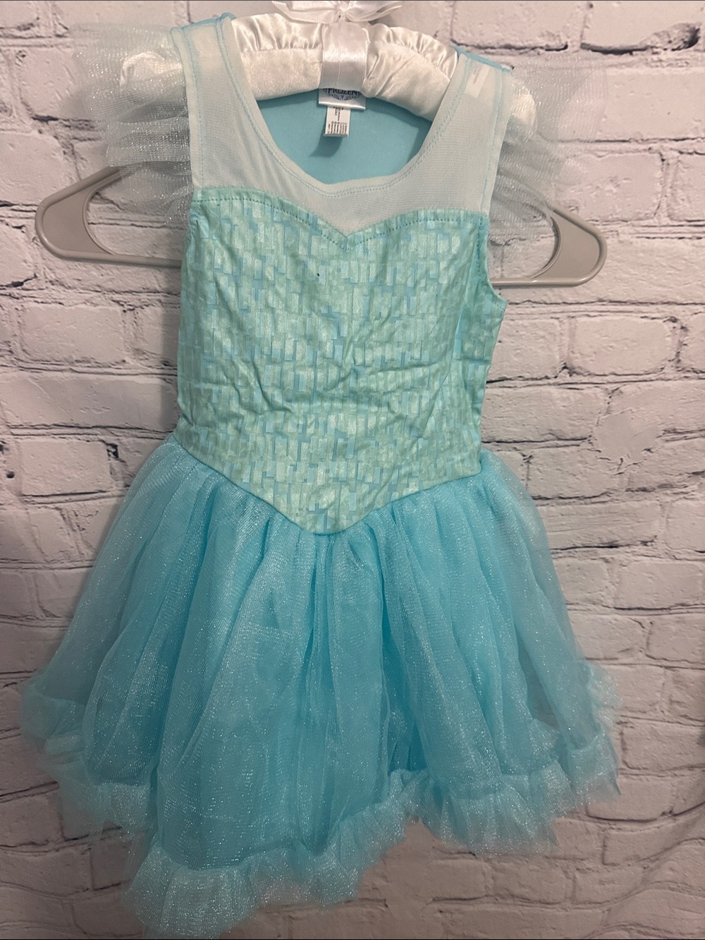 Frozen Elsa Light Blue Sparkle Tulle Princess Costume Dress small girls Disney